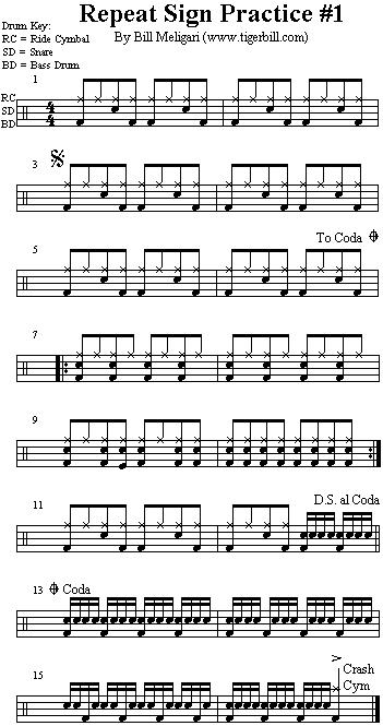 Repeat Sign Exercise 1