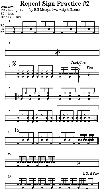 Repeat Sign Exercise 2