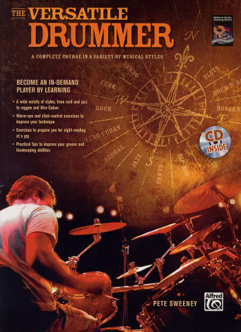 The Versatile Drummer book and CD by Pete Sweeney from Alfred Publishing