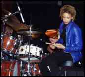 Cindy Blackman with her vintage '53 Snare
