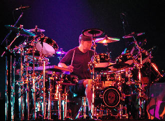 Neil Peart with Rush in Milan, Italy