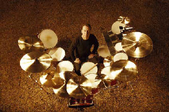 Neil Peart with his SABIAN signature cymbals